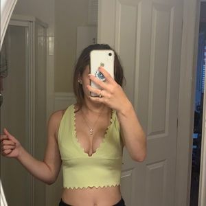Lime green tank top